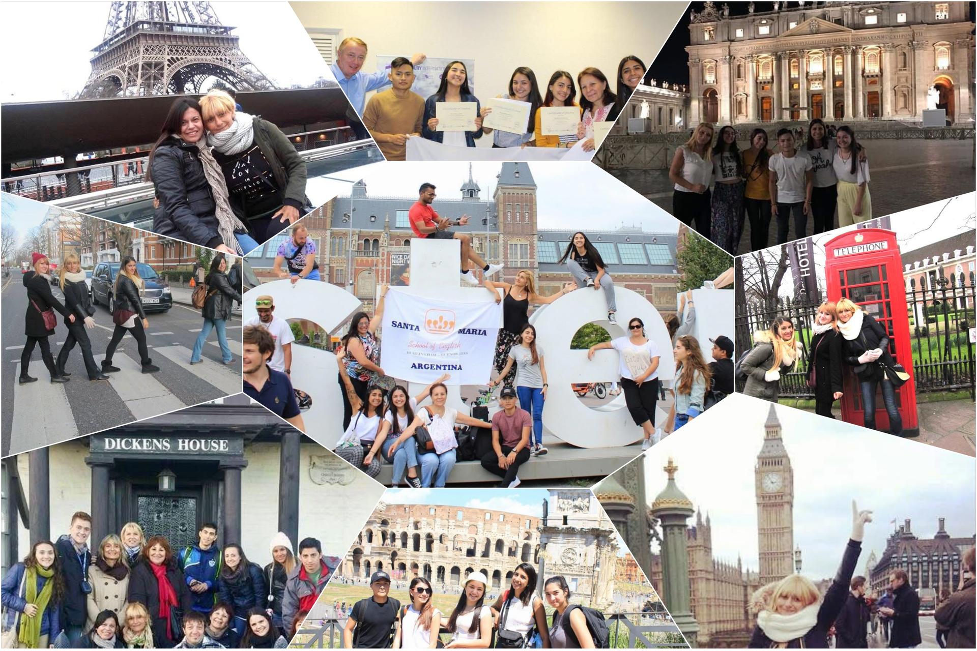 Alumnos de Saint Mary durante las inmersiones en Reino Unido y Europa